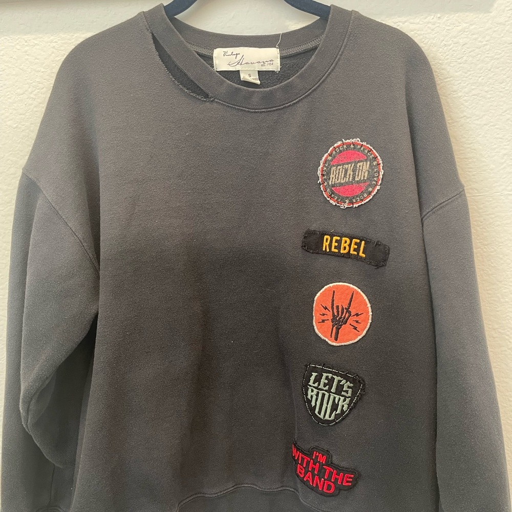 Vintage Havana Dark Grey Swearshirt - Small